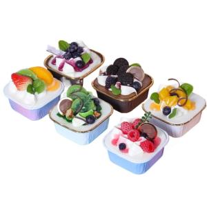 Fake Kuchen künstliche Kuchen 6PCS Gefälschte Cupcake Simulation Künstliche Lebensmittel Kuchen Gemischt Spielen Lebensmittel Modell Küche Dekoration Realistisches Essen