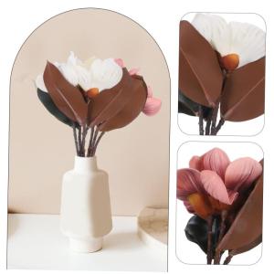 ceramic ornaments 2 Stück künstliche Kunstblumen, Haushaltsdekoration, Blumenstrauß, Dekorationen, Hochzeit, Heimdekoration, simulierte Ornamente, gefälschte Magnolien-Blumen-S