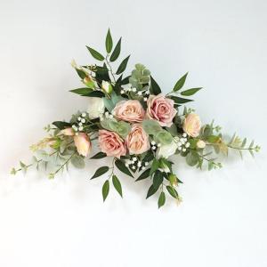 Hängende Blumen for Die Eröffnungszeremonie, Bühne Und T-Bühne Fertiges Blumenarrangement, Willkommensschild Und Hängende Blumen Auf Der Plakatwand(Roze)