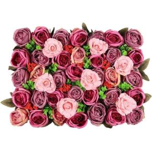 Künstliche Blumenwand, Künstliche Blumenwand Aus Seidenrose, Verwendet Für Hochzeiten, Rayon-Blumenwand, Verwendet Für Partys, Kirchenwände, Bühnenhintergrund(J,3m*3m)