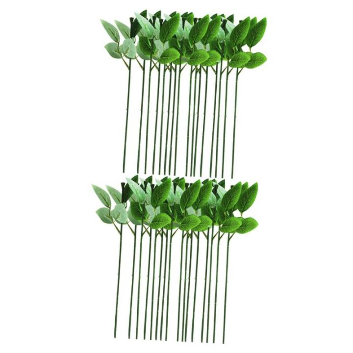 200 STK Rosenstiel künstliche blüten Artificial Blumendekoration Bouquet Flowers Blumen Machen künstliche Rosen DIY Bindedrähte künstlicher Pflanzenstamm Kunststoff