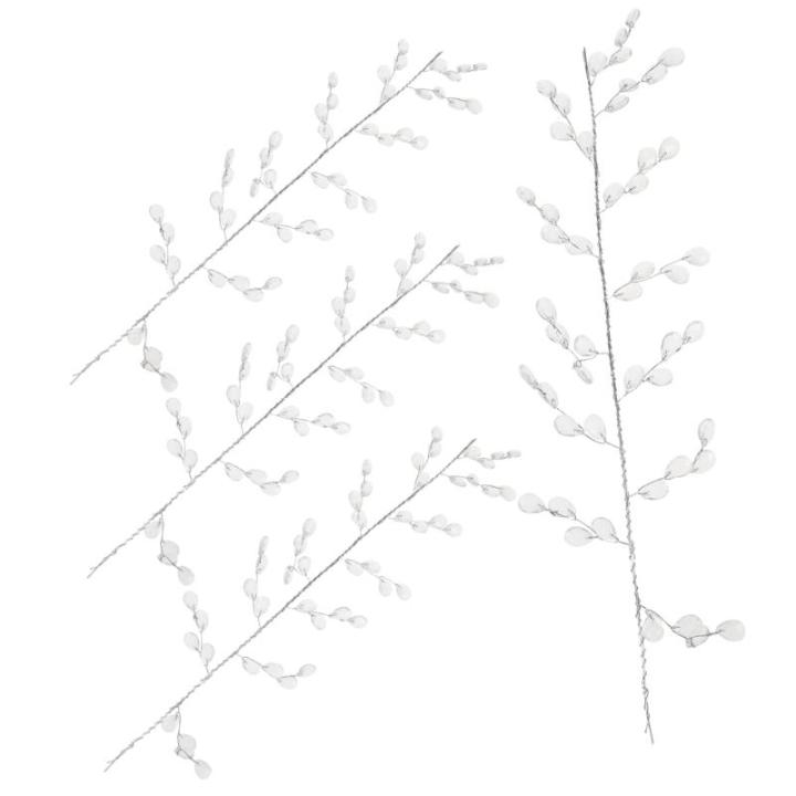 20 Stück Kristallperlen Blumen Acrylpflanze Blumenhandwerk Perlen Hochzeit Party DIY Kunsthandwerk Künstliche Hochzeit Party Heimdekoration Blumenzweig Acryl
