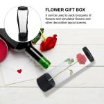 Bloem Display Box Bloem Rozen Verpakking Cilinder Box met handvat Deksel Bloemen Opstelling Box Bloemisten Geleverd voor Home Shop Zwart