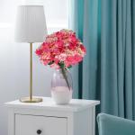 Boeket kunstbloemen, hortensia, bloem, 72 stuks, kunstbloemen met stelen, planten voor bloemstuk, bruiloftsfeest, huis, hotel, wit, 1109