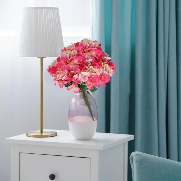 Boeket kunstbloemen, hortensia, bloem, 72 stuks, kunstbloemen met stelen, planten voor bloemstuk, bruiloftsfeest, huis, hotel, wit, 1109