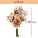 , planten, zijden bloemstukken, bruiloftsboeketten, decoraties, kunststof bloementafeldecoratie voor thuis, keuken, tuin, feestdecoratie (champagne roze roos)