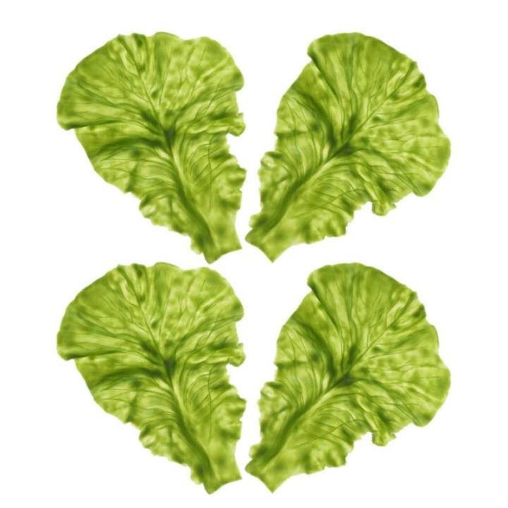 3 Sätze Pflanzliche Requisiten Kunstpflanze Künstliche Pflanzen Küchen-Dekoration Künstliches Gemüse Gemüse-Display Lebensmitteldekor Simulation Salatblatt PVC Green 4 Stück