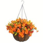 Hängende Blumenpflanze im Korb für Frühlingshochzeitsveranda-Gartenhöfe