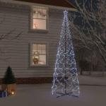 Mobili Weihnachtsbaum mit Kegel, kaltweiß, 1400 LEDs, 160 x 500 cm, Weihnachtsdekoration, Weihnachtsbaum, künstlicher Weihnachtsbaum, dünner Ständer
