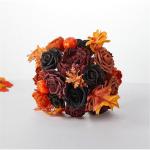 Schwarzes Blumenarrangement, Halloween-Party-Mittelstücke, Blumenarrangement, künstliche Blattsträuße für Fotografie-Requisiten