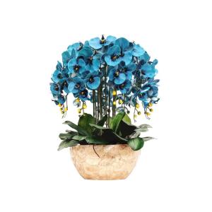 Kunstblumen Künstliches Phalaenopsis-Blumenarrangement – ​​Seidenorchideen für Heimdekoration, Hochzeiten, Partys und Büro – lebensecht für jeden Anlass