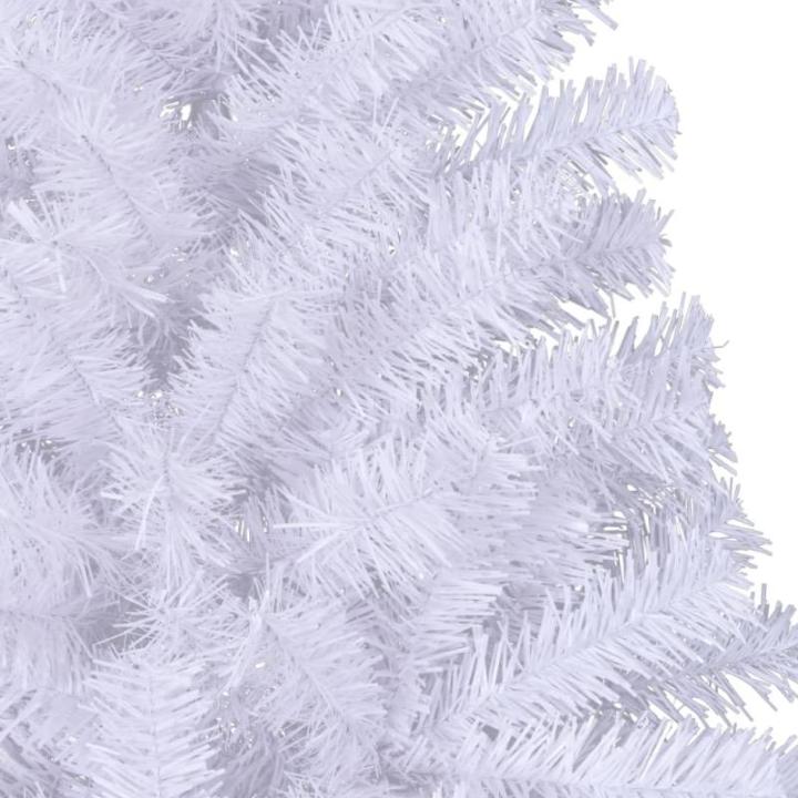 Kunstkerstboom met standaard, 180 cm hoog, kunstdennenboom, kerstdecoratie, hoge pvc en staal, wit