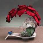 Kunstblumen Künstliche Phalaenopsis-Blumen-Arrangement, künstliche Blumen, Seiden-Orchideen-Blume, für Zuhause, Büro, Dekoration, Party, Hochzeit für jeden Anlass