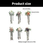 6 Stück Hochzeitszeremonie Ornamente Raffinierte Stuhlverzierungen Mit Künstlichen Blumen Kirchenbänken Blumen