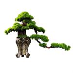 Künstlicher Bonsai-Baum Künstlicher Bonsai-Baum for den Innenbereich, groß, grün, Simulation Willkommenskiefer, Bonsai-Baum, Wohnzimmer, Büro, Desktop-Dekoration, künstliche 