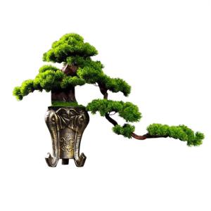 Künstlicher Bonsai-Baum Künstlicher Bonsai-Baum for den Innenbereich, groß, grün, Simulation Willkommenskiefer, Bonsai-Baum, Wohnzimmer, Büro, Desktop-Dekoration, künstliche 