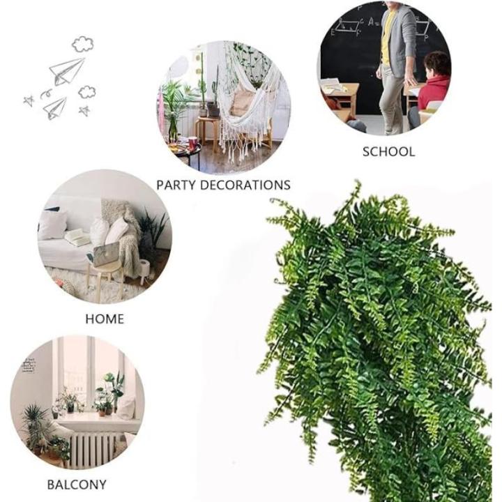 4 Stks Kunstmatige Hangende Planten Varen Bladeren Decoratie Kunstmatige Hangende Planten Faux Bosten Varen Nep Kunstmatige Varens Opknoping Planten Boston Varens Faux Perzische Ne