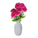 Kunstblumen Künstliche Pompon-Chrysantheme Kunstblumen Innen Heißes Rosa Seidenblumen Dekoration für Draußen Garten Outdoor Balkon