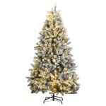 Künstlicher Weihnachtsbaum, Tannenbaum, Christbaum mit Metallständer, Weihnachtsdeko Kunstbaum, 300 LEDs & Kugeln 240 cm