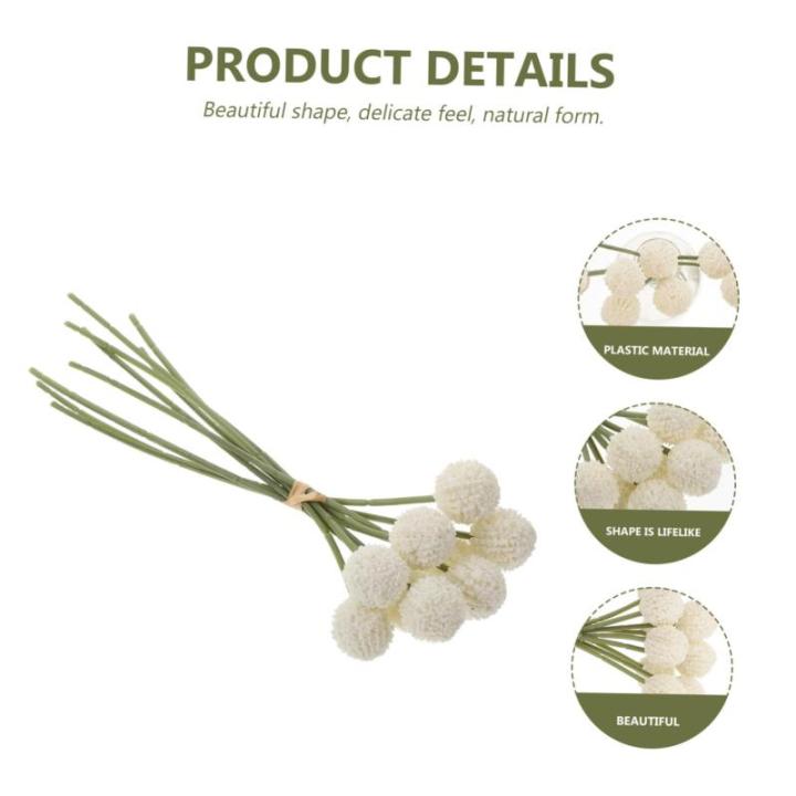 1stk Simulierte Kugelchrysantheme Chrysanthemenstiel Gefälschte Chrysanthemenblüte Bulk-vasen Künstlicher Hortensienstrauß Hochzeitsblumensträuße Heimdekoration Plastik Weiß