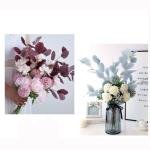Kunstblumen Künstliche Blumen mit Glasvase, künstliche Seidenpflanzen in Töpfen, Simulationsblumen, Bonsai-Pflanzen, Tischdekoration für jeden Anlass