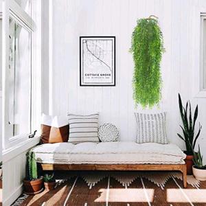 2 stuks kunstmatige klimop, slinger, 94 cm, kunstplant voor buiten, kunstplant, klimplant, groen, decoratie voor tuin, muur, hek, ophanging