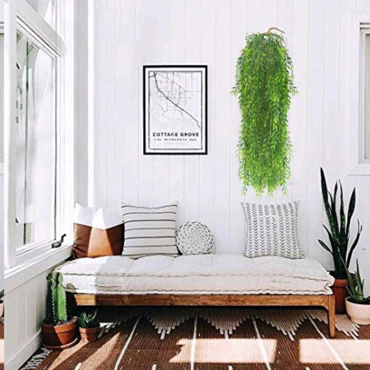 2 stuks kunstmatige klimop, slinger, 94 cm, kunstplant voor buiten, kunstplant, klimplant, groen, decoratie voor tuin, muur, hek, ophanging