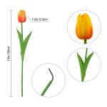 12 stuks latex kunsttulpen - nep-tulpen, , nep-tulpen, bloem met natuurlijke touch voor thuis, kantoor, bruiloftsdecoratie (rood en geel)