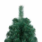 Künstlicher Halb-Weihnachtsbaum Beleuchtung Kugeln Grün 180 cmGrün und Rose