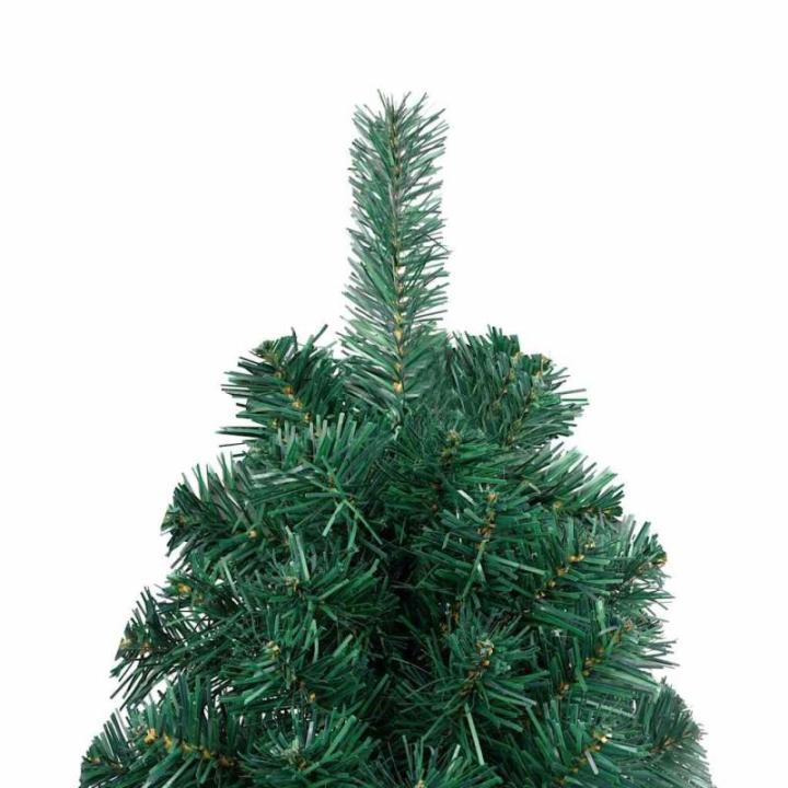 Künstlicher Halb-Weihnachtsbaum Beleuchtung Kugeln Grün 180 cmGrün und Rose