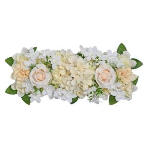 Künstliche Blumenwand Panel 50x20cm Blume Wand Künstliche Blumen Panel Matte for Büro Hochzeit Wand Dekoration 3D Blumen Hintergrund Party Liefert(Champagne)