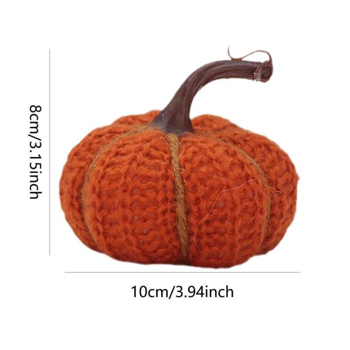 Stoffkürbis, Strickkürbis, Bauernhausdekor, rustikales Kürbisornament, Erntedankkürbis zum Dekorieren als Erntedankgeschenk, 4inch
