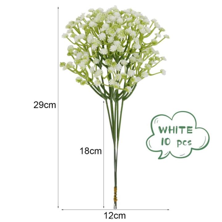 Gypsophila-, 10 stuks Gypsophila-planten, voor bruiloft, bruidsboeket, thuis, knutselen en decoratie