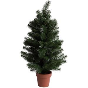 künstlicher Tannenbaum Karpaten im braunen Kunststofftopf, ca. 70 cm Gesamthöhe