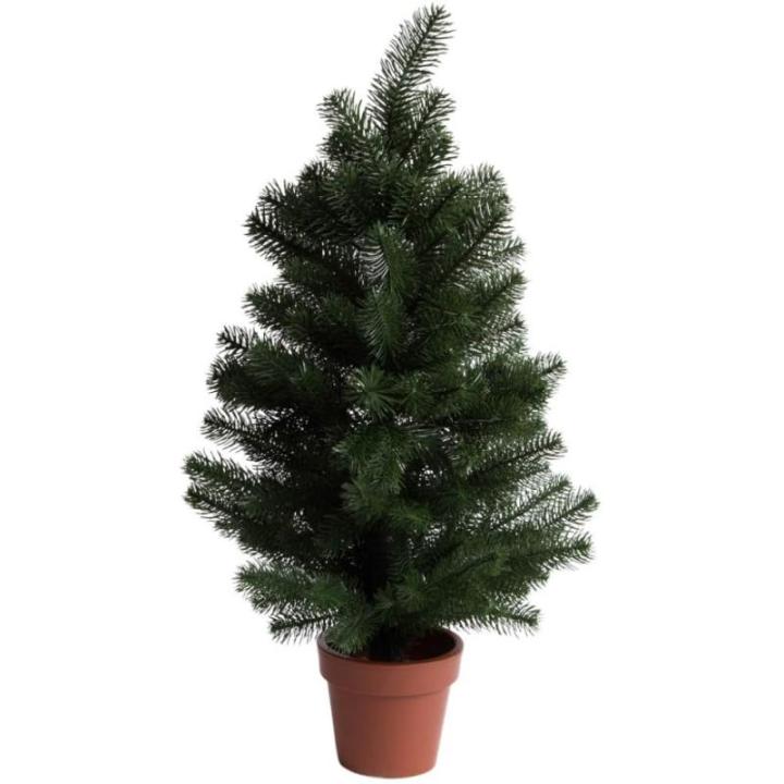 künstlicher Tannenbaum Karpaten im braunen Kunststofftopf, ca. 70 cm Gesamthöhe