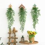 Hangende , 2 stuks, 95 cm, mandala, kunststof, planten, , groene hangplant voor muren, vensterbank, kast, decoratie, balkon, muur, hangmand, decoratie