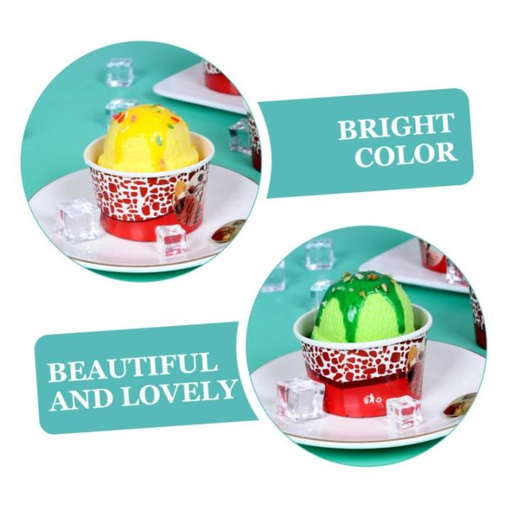24 Stück Eiscreme Modell Partygeschenke Lebensechte Eiskugeln Eiskugeln Gefälschte Eiscreme Display Requisiten Eiscreme Requisiten Plastik Eiskugeln Simulierte Eiskugeln