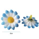 100 Stuks Daisy Bloemhoofdjes, Kunstmatige Bloemhoofdjes, Mini Kleurrijke Zijden Bloemen, Ambachten voor Bruiloften, Feesten, Feesten, DIY Hoofdtooi met Kronen (4 cm, 7 Stijlen)