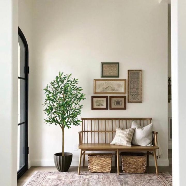 150 cm, olijfboom, kunstplant, grote , , nep plastic planten in pot, kunstboom, als echt voor woondecoratie, kamerdecoratie, slaapkamerdecoratie