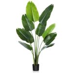Künstliche Paradiesvogel Pflanze 150cm künstliche Tropische Palme mit 10 Blättern perfekte künstliche Pflanzen im Topf für drinnen und draußen Haus Büro Garten Moderne Dekor