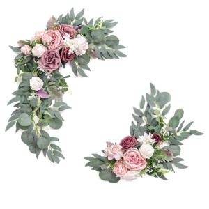 Künstliche Blumendekoration Hochzeitsbogen -Blumenkit Künstliche Rosenblumendekoration Simulation Blume Hochzeit Dekoration Set 2 (zufällige Farbe), künstliche Blumendekoration