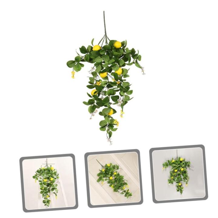 2 Stück Simulation Zitrone Rattan Zitrone Heimdekoration Zuhause Dekorativ Zitronenzweig Zitronenzweig Dekoration Zitronenbaumzweig Künstlicher Zitronenzweig Picks Baum