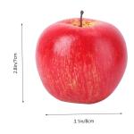 4 Sätze Künstlicher Apfel Künstliches Obstdekor Realistisches Fruchtmodell Fengshui-äpfel-Figur Simuliertes Apfelmodell Naturgetreue Fruchtdekore Modelle Harz Rot 5 Stück * 4