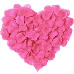 Kunstrozenblaadjes, 1000 stuks, romantische decoratie voor bruiloft en slaapkamer, mooie rozenblaadjes als verjaardagscadeau voor hem, fantastische verjaardagsdecoratie (roze)