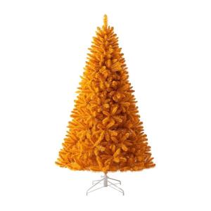 Künstlicher Weihnachtsbaum,Unbeleuchteter Orangen-Weihnachtsbaum,Realistischer künstlicher Weihnachtsbaum,Faltbarer Ständer,Geeignet for Feiertagsdekoration，künstlicher Weihn