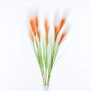 5 stks Kunstbloemen, Pampas Gras Larg Ascendant Gras Nep Bloemen Gras voor Bruiloft Boeketten Home Party Hotel Centerpieces Decoraties, Oranje