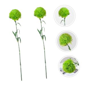 2St kunstpflanze kunstplflanze Office Decoration Grünpflanzen pflücken Formschnittpflanzen Stängel zimmerpflanzen Pflanzen dekor künstliche grüne Blätter Weich-PVC Light Gree
