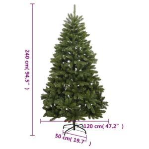Weihnachtsbaum, Klappbar Christbaum mit 300 LEDs Kugeln Ständer, Beleuchtet Tannenbaum Kunstbaum mit 8 Beleuchtungsmodi, Weihnachtsdeko Dekobaum, 240cm