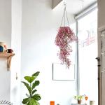 2 stuks hangende mand kunstmatige bloem, kunstmatige bloemen aan de muur, muur gemonteerde kunstmatige bloemen, kunstmatige bloemen buiten, kunstmatige hangplanten voor thuis, tuin