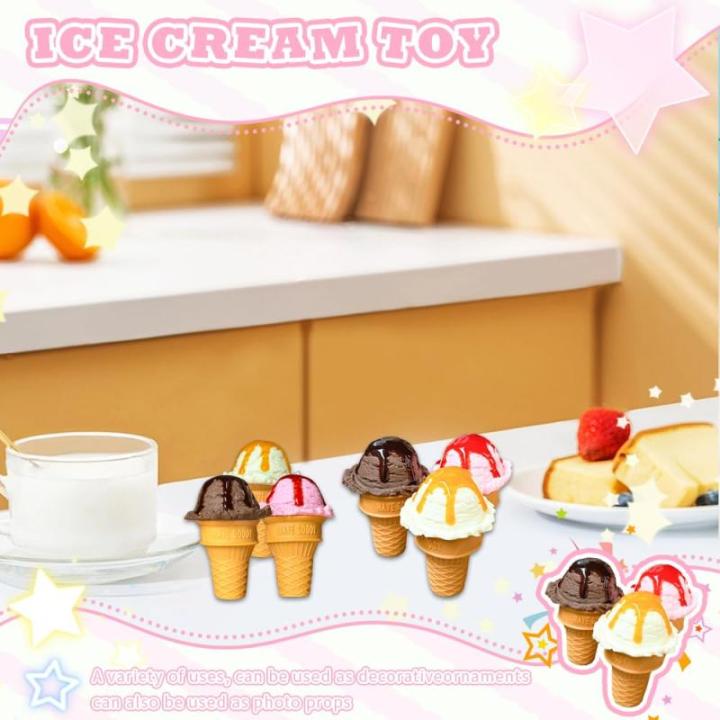 Künstliche Eisportionierer, realistische Simulation, Nachahmung, künstliche Lebensmittel, Desserts, Modellnachbildung, gefälschte Eiskugeln, Fotografie-Requisite für Zuhause, G